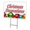 Signmission Christmas Decorations Yard Sign & Stake outdoor plastic coroplast window C-1824 Christmas Decorations - alternate 1